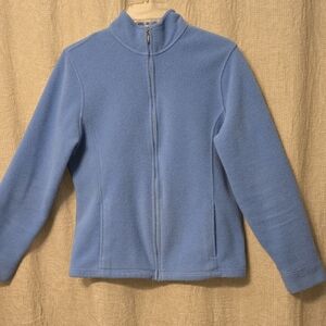 L.L. Bean Women's Light Blue Fleece Jacket Polartec Full-zip S